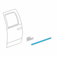 OEM 2005 Dodge Dakota Molding-Rear Door Diagram - 5HC44ZBJAB