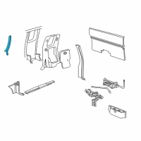 OEM 2004 Chevrolet S10 Molding Asm-Windshield Side Garnish *Graphite Diagram - 15194151