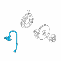 OEM 1999 Chevrolet Corvette Hose Asm-Rear Brake Diagram - 10333773