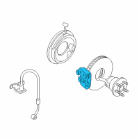 OEM 1998 Chevrolet Corvette Caliper Kit, Rear Brake Right Diagram - 12530684