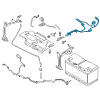 OEM BMW X6 Plus Pole Battery Cable Diagram - 61-12-9-322-056