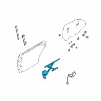 OEM Infiniti M45 Rear Door Window Regulator Assembly, Right Diagram - 82720-AG013