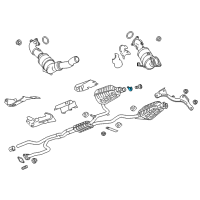 OEM Cadillac CT6 Muffler & Pipe Hanger Diagram - 84086472