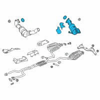 OEM 2016 Cadillac CT6 Converter & Pipe Diagram - 12673972