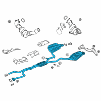 OEM 2017 Cadillac CT6 Muffler & Pipe Diagram - 84384722