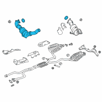 OEM 2016 Cadillac CT6 Converter & Pipe Diagram - 12689673