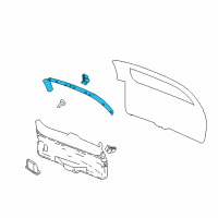 OEM 2008 GMC Envoy Molding, Lift Gate Window Garnish Diagram - 15136323