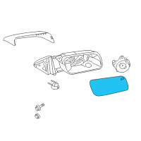 OEM 2015 Ford Flex Mirror Glass Diagram - DA8Z-17K707-A