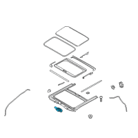 OEM Hyundai Accent Motor Assembly-Sunroof Diagram - 81631-J0000