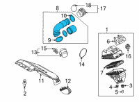 OEM 2021 Kia Sorento Hose Assembly-Air Intake Diagram - 28130L1600