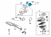 OEM 2021 Kia K5 HOSE-AIR INTAKE (B) Diagram - 28139L1600