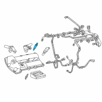 OEM 2000 Lincoln LS Cylinder Head Temperature Sensor Diagram - XW4Z-6G004-AA