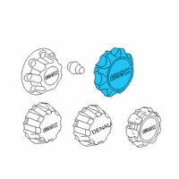 OEM GMC Sierra 2500 HD Hub Cap Diagram - 9597794