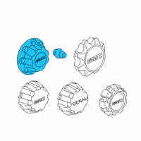 OEM GMC Sierra 2500 HD Hub Cap Diagram - 22781440