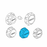 OEM 2016 GMC Sierra 2500 HD Hub Cap Diagram - 22950441