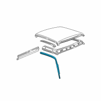 OEM 1996 Ford Ranger Upper Weatherstrip Diagram - 8L5Z-1051223-A