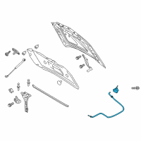 OEM 2015 Lincoln Navigator Release Cable Diagram - FL7Z-16916-A