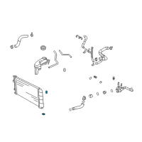 OEM Chevrolet Cavalier Radiator Mount Bracket Diagram - 22581511