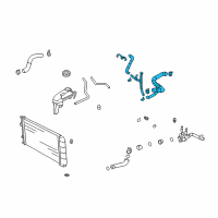 OEM 2002 Chevrolet Cavalier Outlet Radiator Coolant Hose Assembly Diagram - 22661207