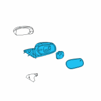 OEM Ford Crown Victoria Mirror Assembly Diagram - 9W7Z-17682-B