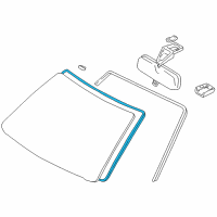 OEM 2000 Toyota MR2 Spyder Dam Kit, Windshield Glass Diagram - 04562-12010