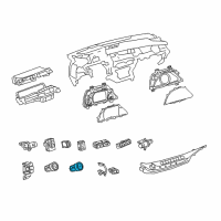 OEM Lexus ES300h Switch, Push Start Diagram - 89611-11020