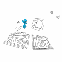 OEM 2017 Hyundai Santa Fe Lamp Holder And Wiring, Interior, Rear Diagram - 92490-B8600