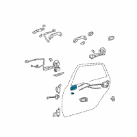 OEM 2012 Toyota Avalon Handle, Inside Diagram - 69205-AA050-C0