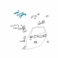 OEM 2013 Toyota Highlander Handle, Outside Diagram - 69210-07010-B0