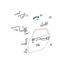 OEM 2011 Toyota Highlander Handle, Outside Diagram - 69211-AE020-B7