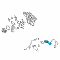 OEM Cadillac SRX Thermostat Unit Diagram - 12638186