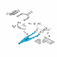 OEM Infiniti FX50 Exhaust Sub Muffler Assembly Diagram - 20300-1CA0A