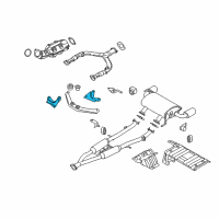 OEM 2009 Infiniti FX50 Bracket-Exhaust Tube Mounting Diagram - 20713-1CA0A