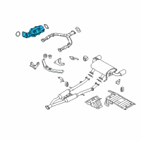 OEM 2014 Infiniti QX70 Three Way Catalytic Converter Diagram - 20802-1WX0A