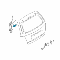 OEM 2006 Kia Sorento Tail Gate Outside Handle Assembly Diagram - 812603E000