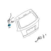 OEM 2004 Kia Sorento Tail Gate Latch Assembly Diagram - 812303E000