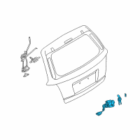 OEM 2007 Kia Sorento Back Door Key Sub Set Diagram - 812503ED00