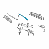 OEM Honda Accord Arm, Windshield Wiper (Driver Side) Diagram - 76600-SDN-A11