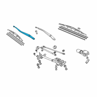 OEM 2004 Honda Accord Arm, Windshield Wiper (Passenger Side) Diagram - 76610-SDA-A01