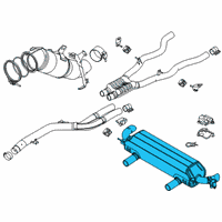 OEM 2021 BMW 840i REAR MUFFLER WITH EXHAUST FL Diagram - 18-30-8-744-799