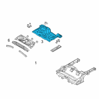 OEM 2014 Hyundai Accent Panel Assembly-Rear Floor, Rear Diagram - 65513-1R350