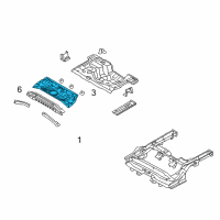 OEM Hyundai Accent Panel Assembly-Rear Floor, Front Diagram - 65511-1R300