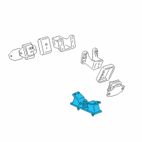 OEM 2005 Toyota Land Cruiser Rear Mount Diagram - 12371-50180