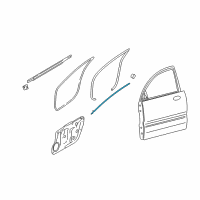 OEM 2010 Hyundai Azera Weatherstrip-Door Opening Upper, RH Diagram - 82160-3L000