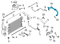 OEM Ford Explorer Water Outlet Diagram - LB5Z-8592-B