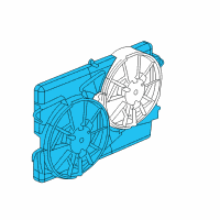 OEM Saturn Shroud Pkg, Engine Coolant Fan Diagram - 22697113