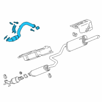 OEM 2012 Chevrolet Sonic Front Pipe Diagram - 95129307