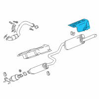 OEM 2015 Chevrolet Sonic Heat Shield Diagram - 96858623