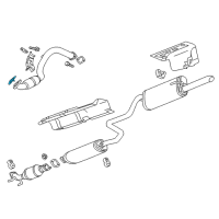 OEM 2015 Chevrolet Sonic Front Pipe Gasket Diagram - 95017768