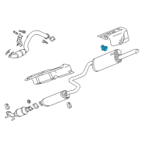 OEM 2017 Chevrolet Sonic Muffler & Pipe Insulator Diagram - 42342262